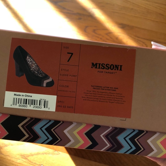 Missoni x Target zig zag black suede pumps sz 7 - Picture 6 of 6